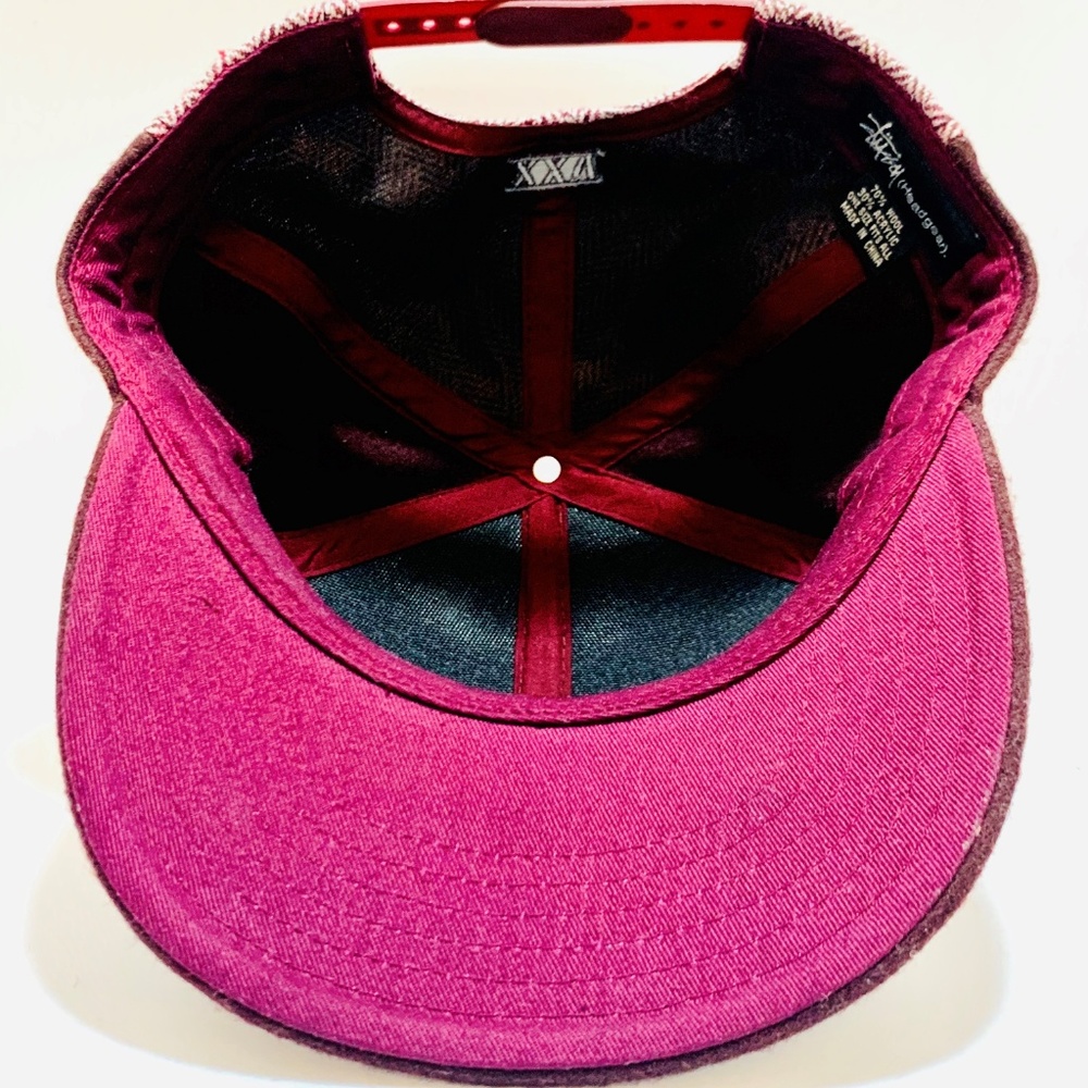 STUSSY wool blend Crossbone Snapback Hat 04' - Picture 5 of 5